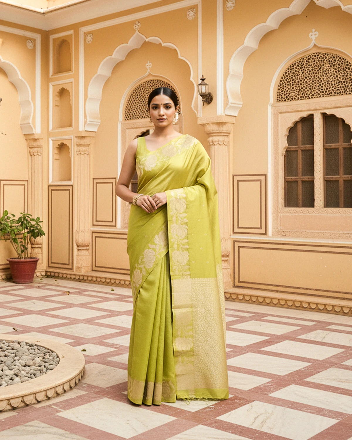 Green Raw Mango Saree