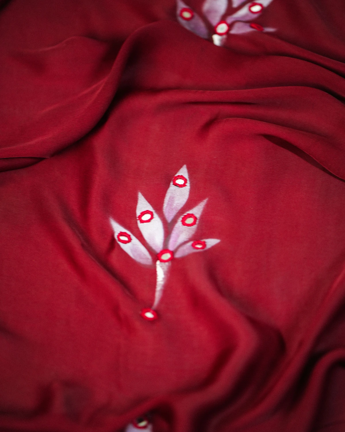 Maroon Red Modal Silk Saree — Modal Silk Saree