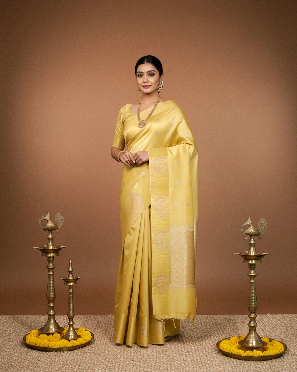 Yellow Raw Mango saree