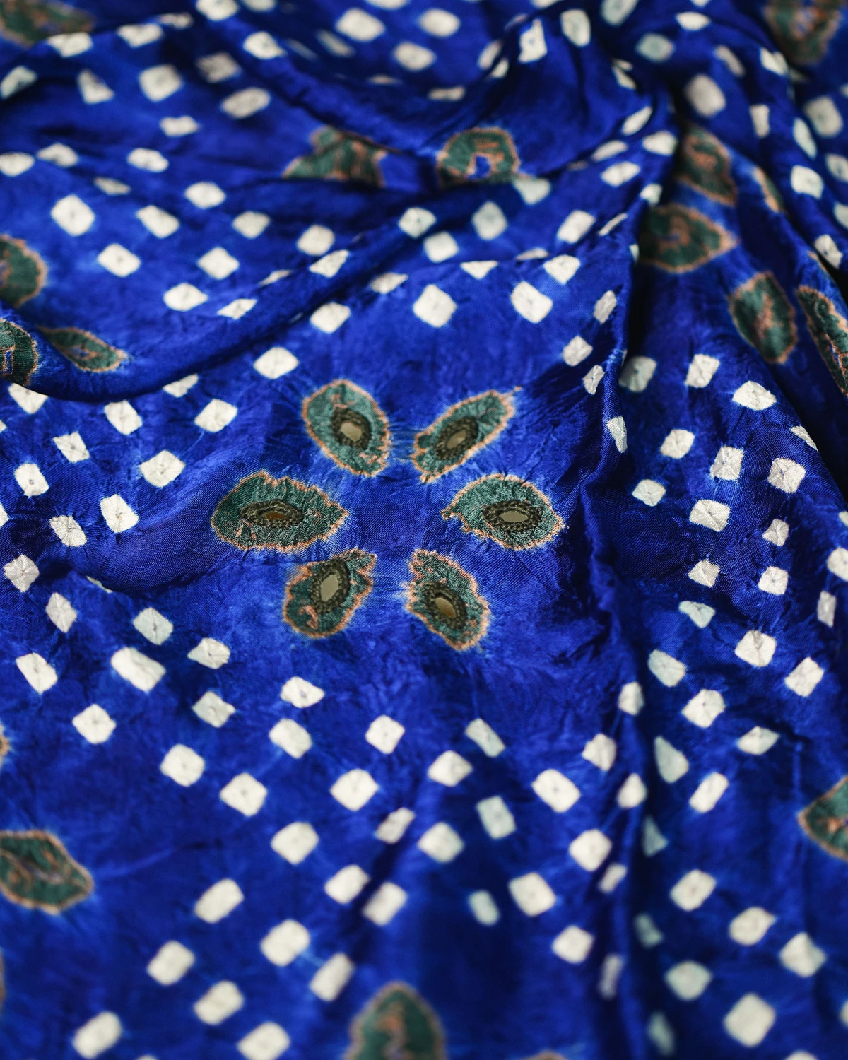 Blue Bandhani Gaji Silk saree — Blue Bandhani Gaji Silk saree