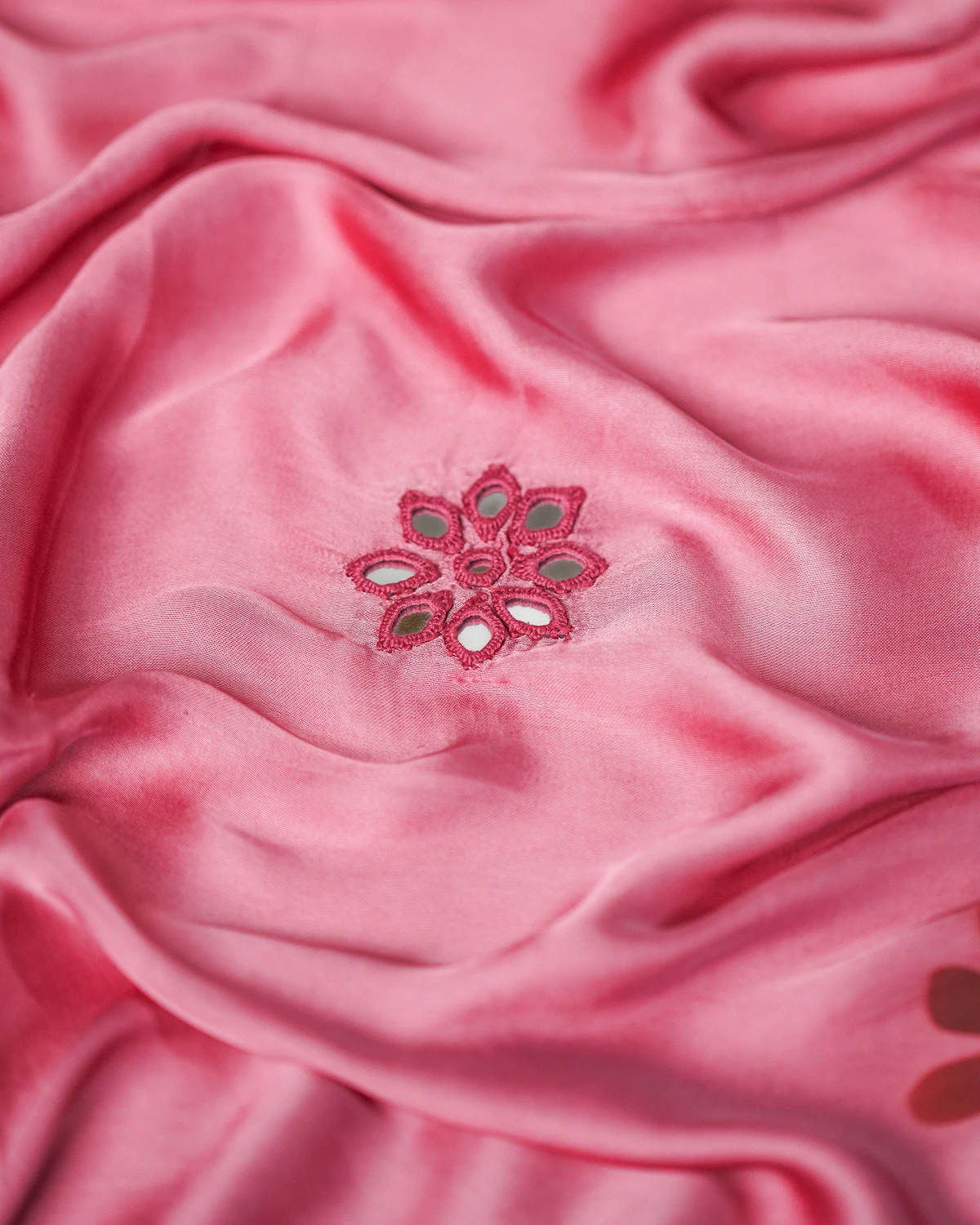 Deep Magenta Modal silk Saree — Modal silk Saree