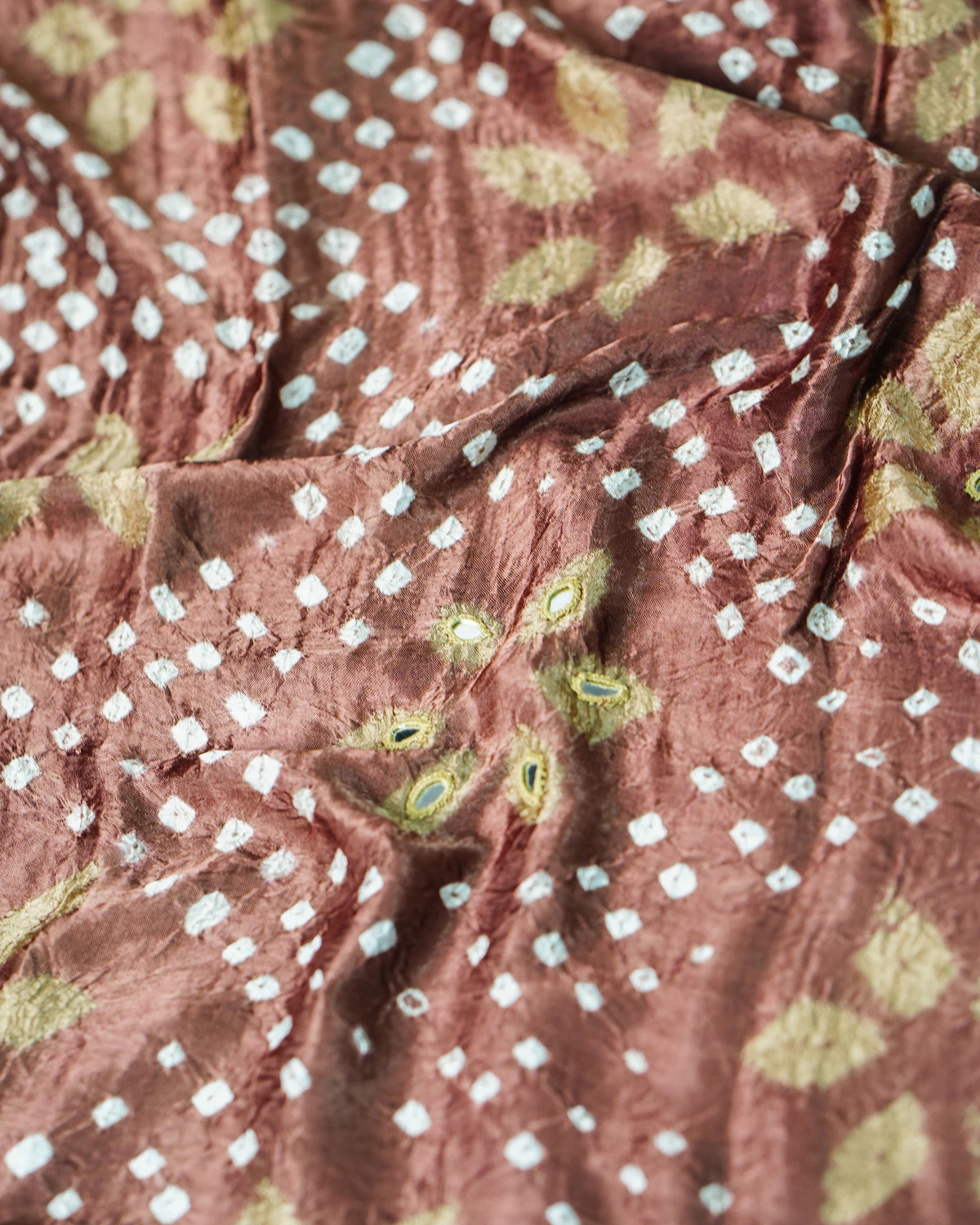 Brown Bandhani Gaji Silk saree — Brown Bandhani Gaji Silk saree