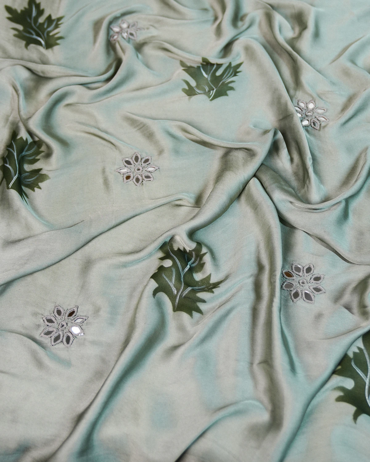 Silvery Gray Modal Silk Saree — Modal Silk Saree